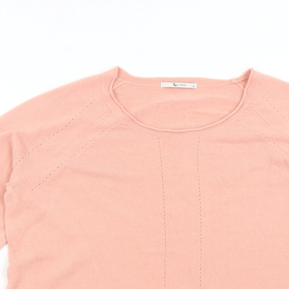 TU Womens Pink  Knit Pullover Jumper Size 16