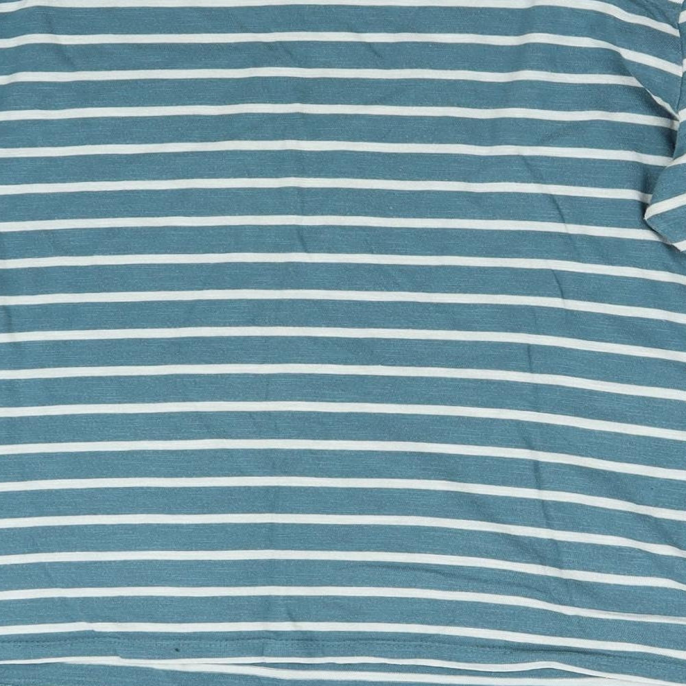 BHS Womens Green Striped  Basic T-Shirt Size 16