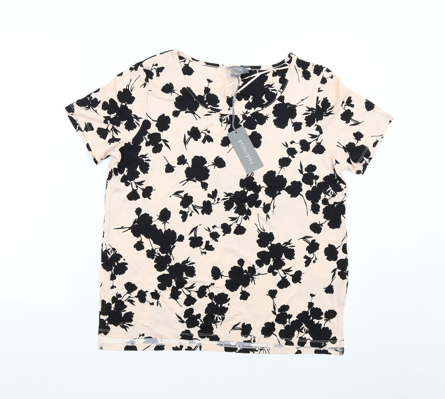 Principles Womens Pink Floral  Basic Blouse Size 16