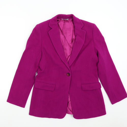 M&S Womens Pink   Jacket Blazer Size 10