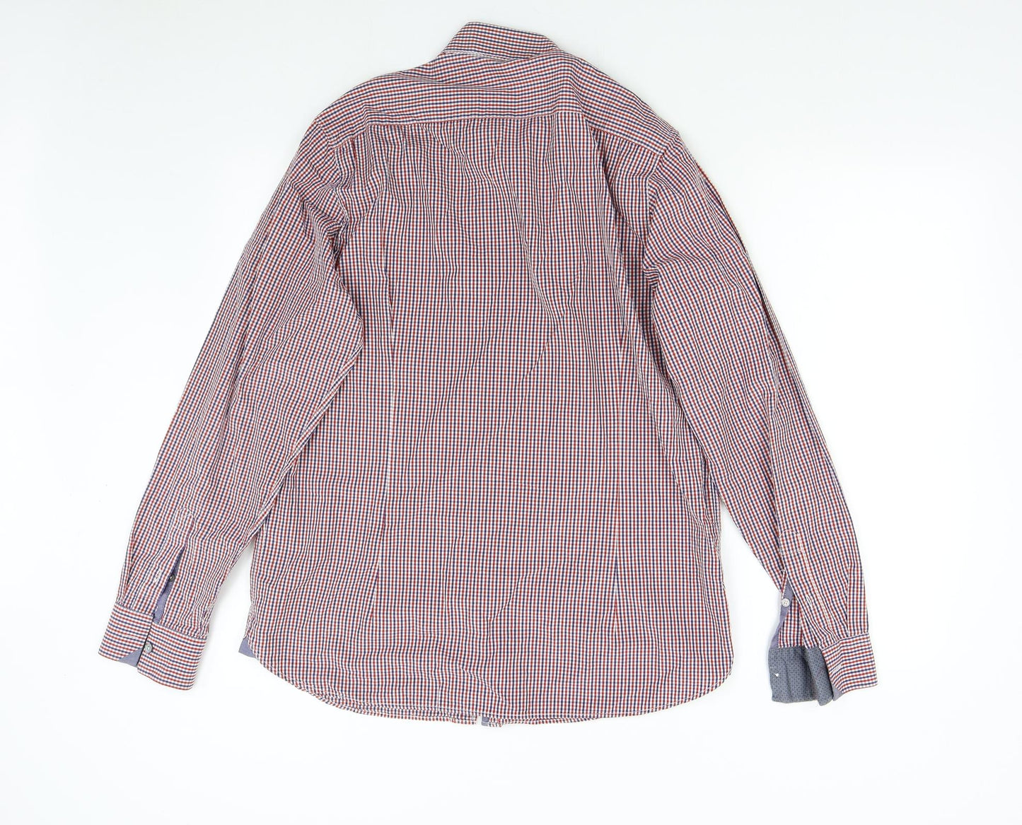 Ted Baker Mens Multicoloured Check   Button-Up Size XL