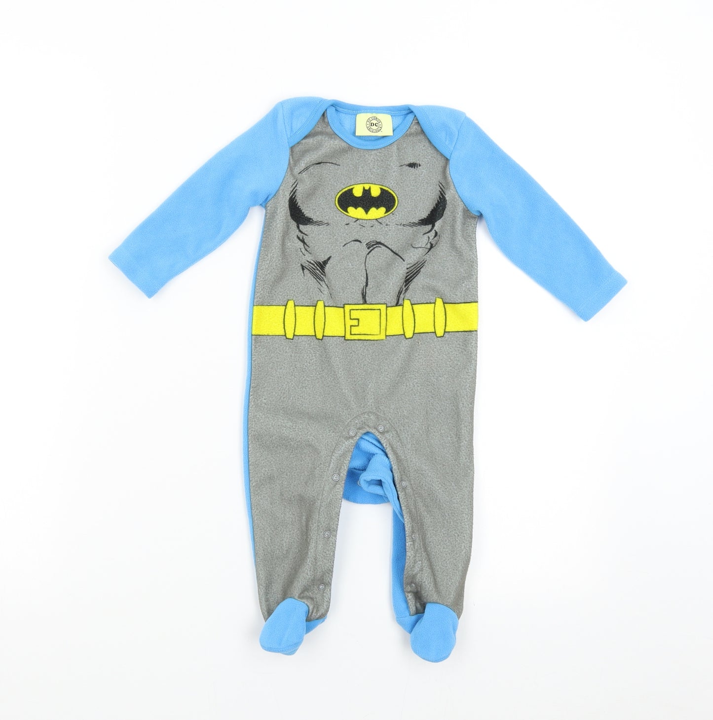 DC Comics Baby Blue   Babygrow One-Piece Size 6-9 Months  - Bat Man