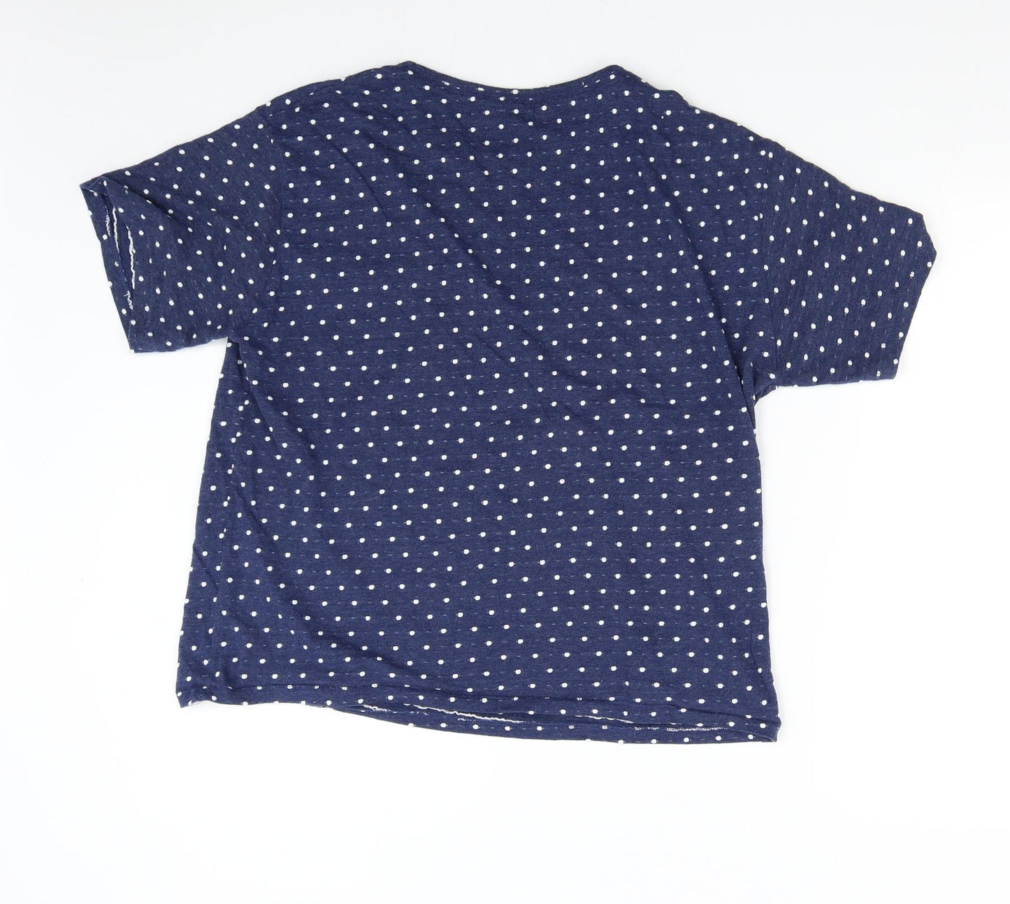 M&S Womens Blue Polka Dot  Top Pyjama Top Size 14