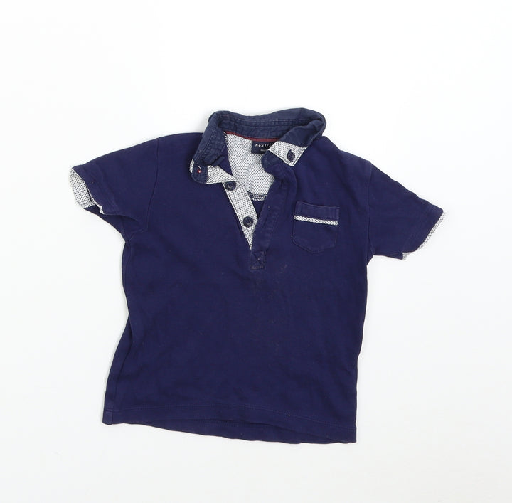 NEXT Baby Blue Basic Polo Size 9-12 Months