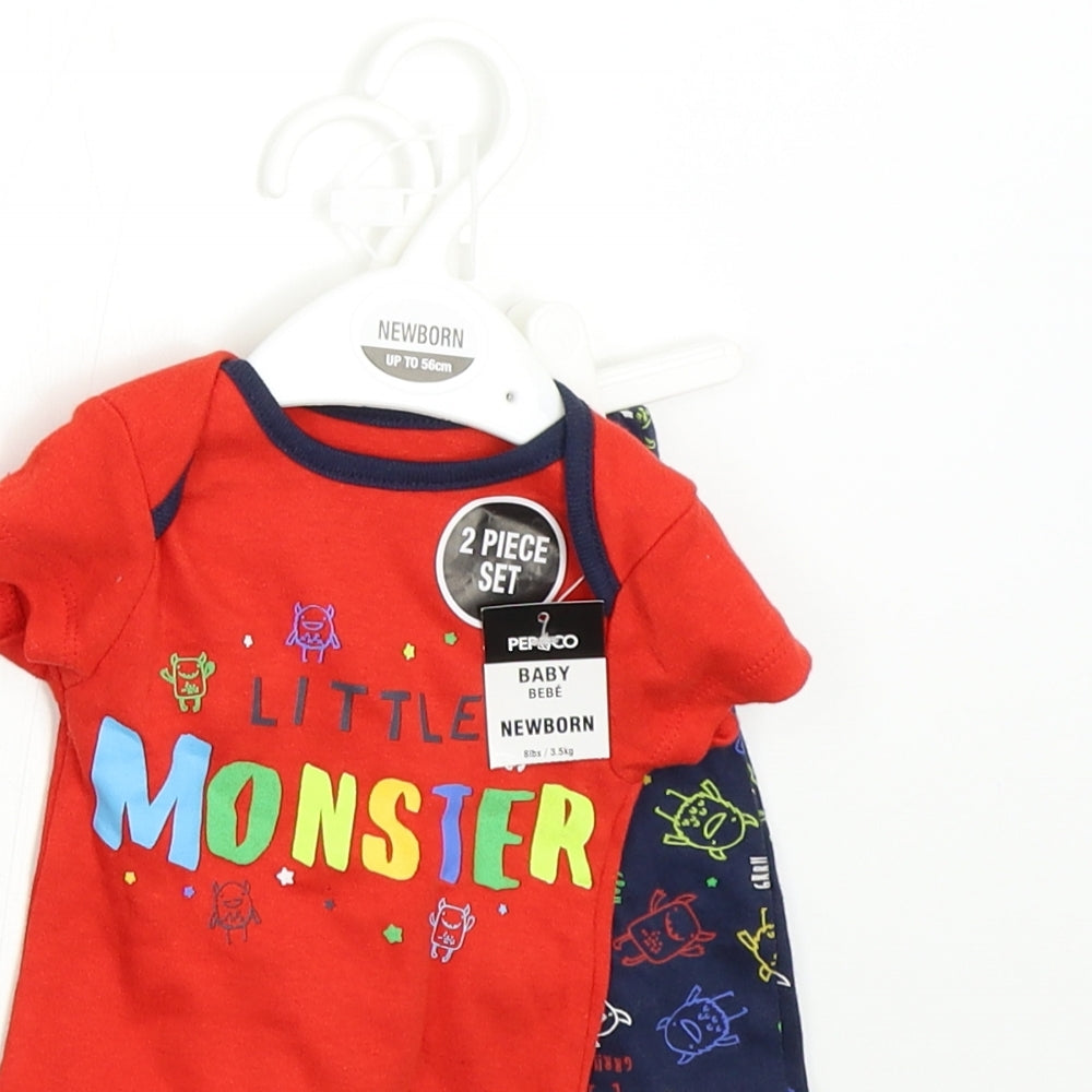 Pep&Co Baby Red   Babygrow One-Piece Size Newborn  - 2 Piece Set