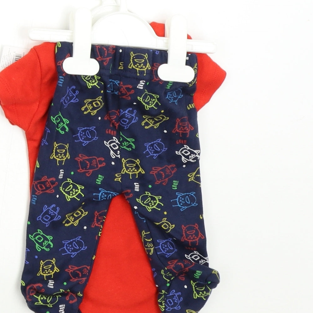 Pep&Co Baby Red   Babygrow One-Piece Size Newborn  - 2 Piece Set
