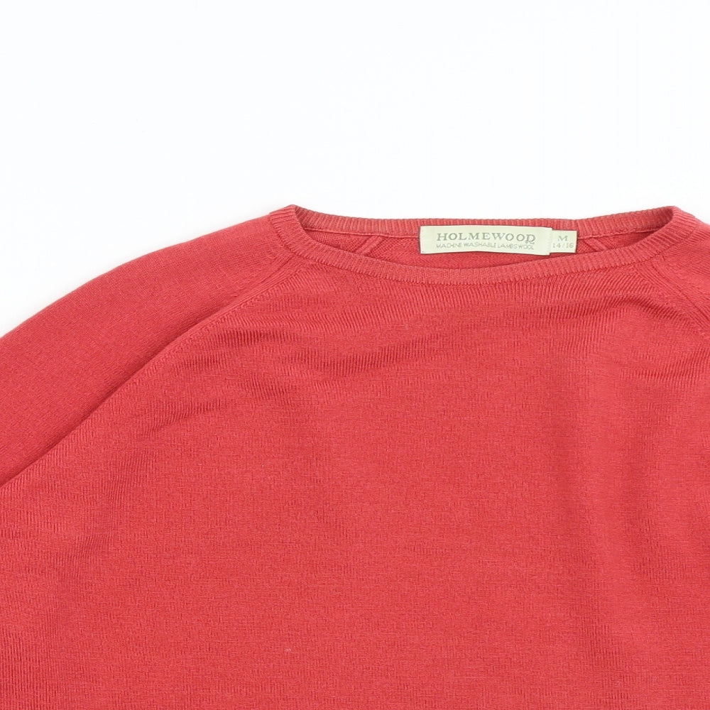 Holmewood Womens Pink  Knit Pullover Jumper Size M