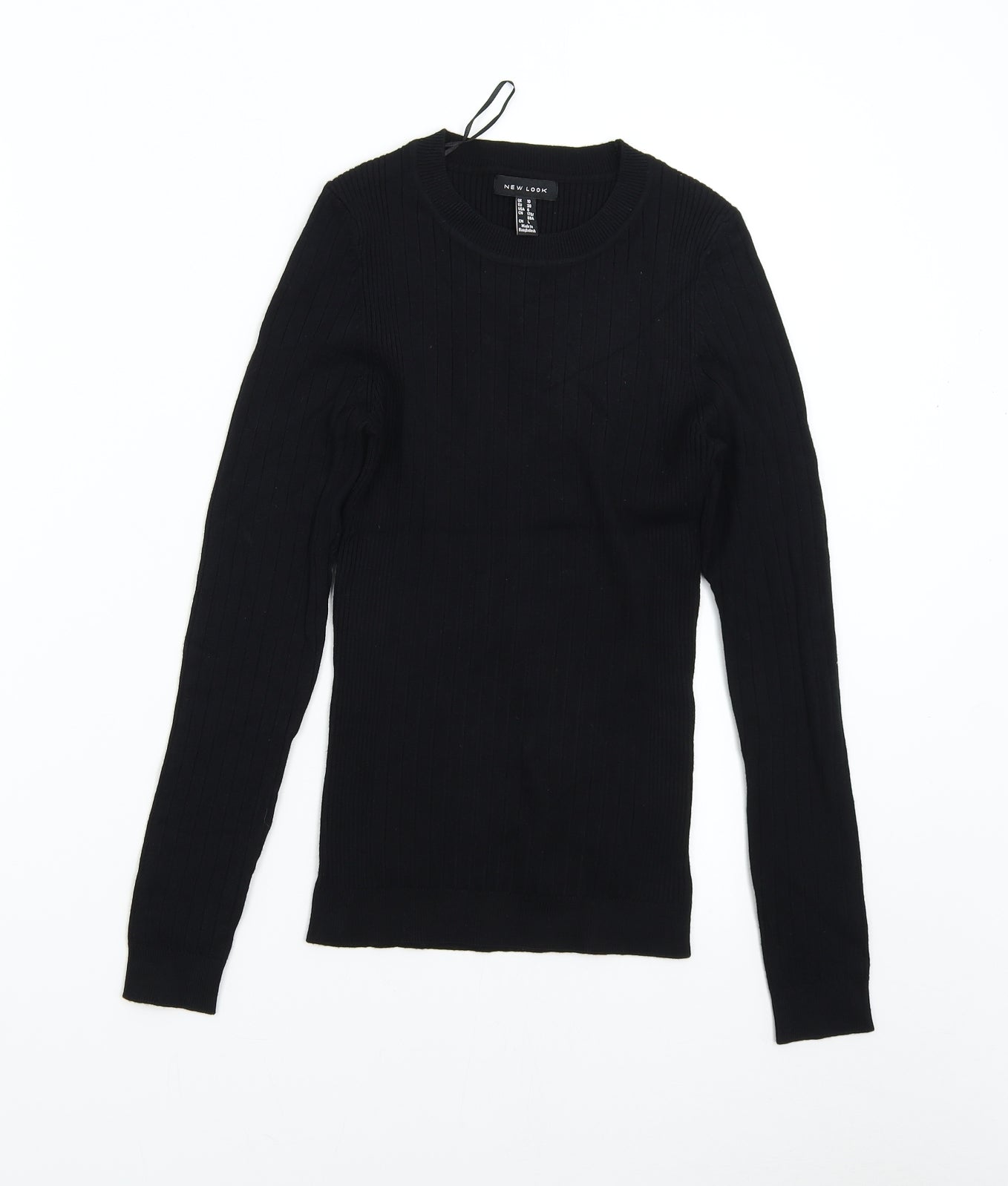 New Look Womens Black  Knit Pullover Jumper Size 10
