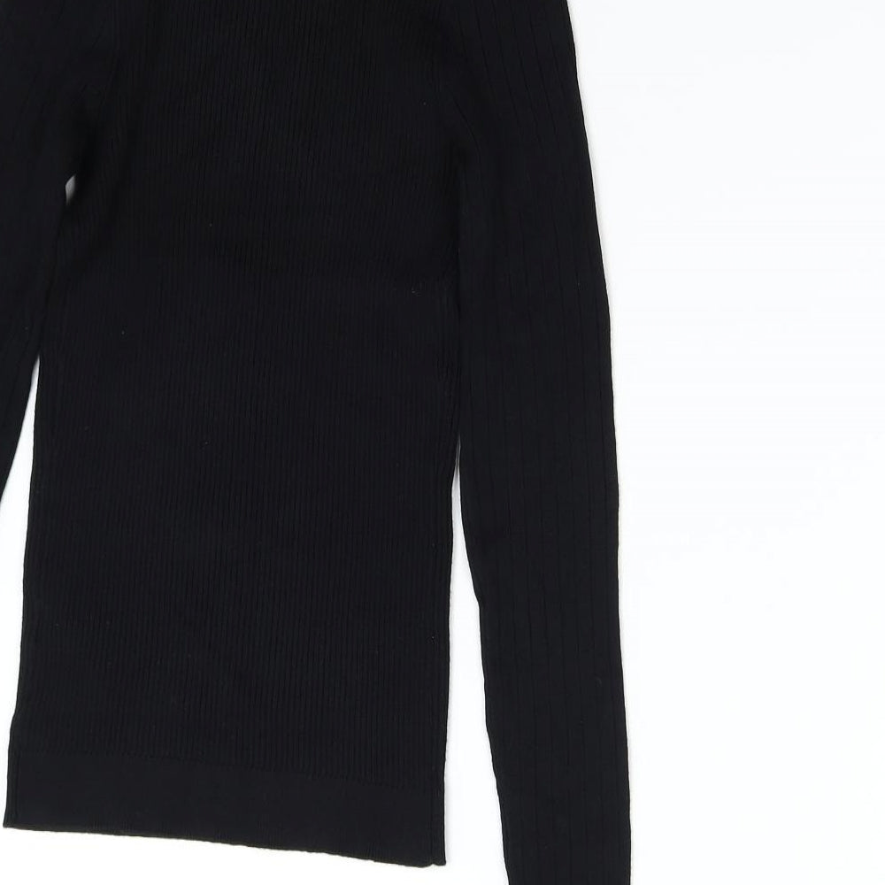 New Look Womens Black  Knit Pullover Jumper Size 10