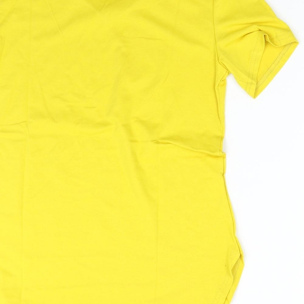 Style Dome Womens Yellow   Basic T-Shirt Size 12