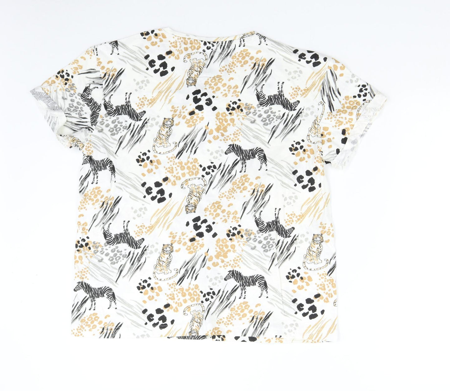 Dream & Lounge Womens Multicoloured Solid  Top Pyjama Top Size M  - Safari Print