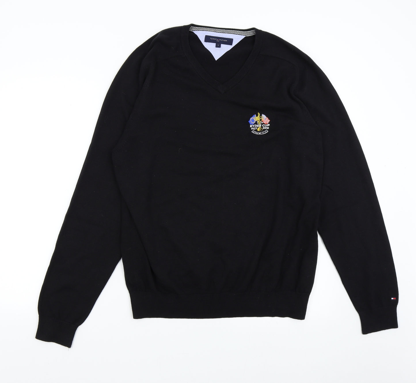Tommy Hilfiger Mens Black   Pullover Jumper Size L  - Ryder Cup Golf
