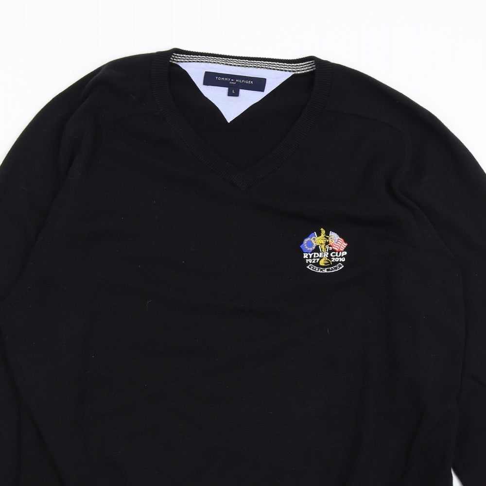 Tommy Hilfiger Mens Black   Pullover Jumper Size L  - Ryder Cup Golf