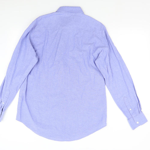 Avenue Mens Blue    Button-Up Size 15.5