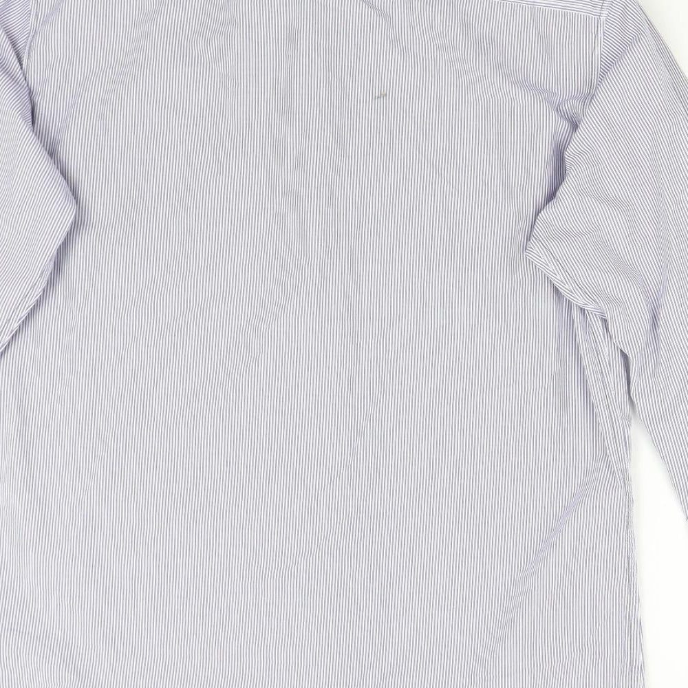 NEXT Mens Blue Striped   Button-Up Size L