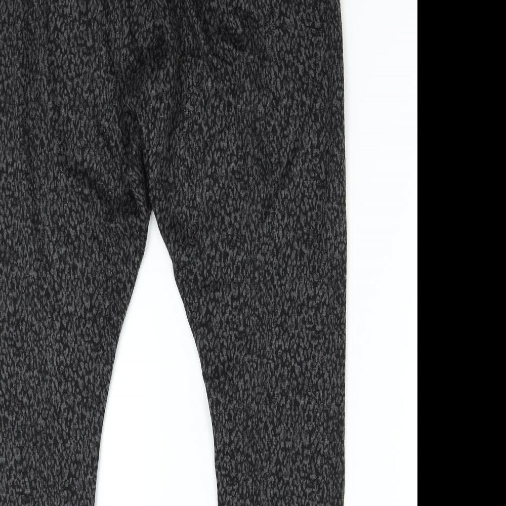 F&F Womens Grey Animal Print  Trousers  Size 18 L26 in