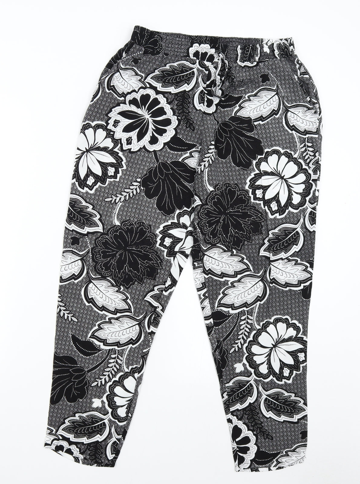 F&F Womens Multicoloured Floral  Trousers  Size 14 L26 in