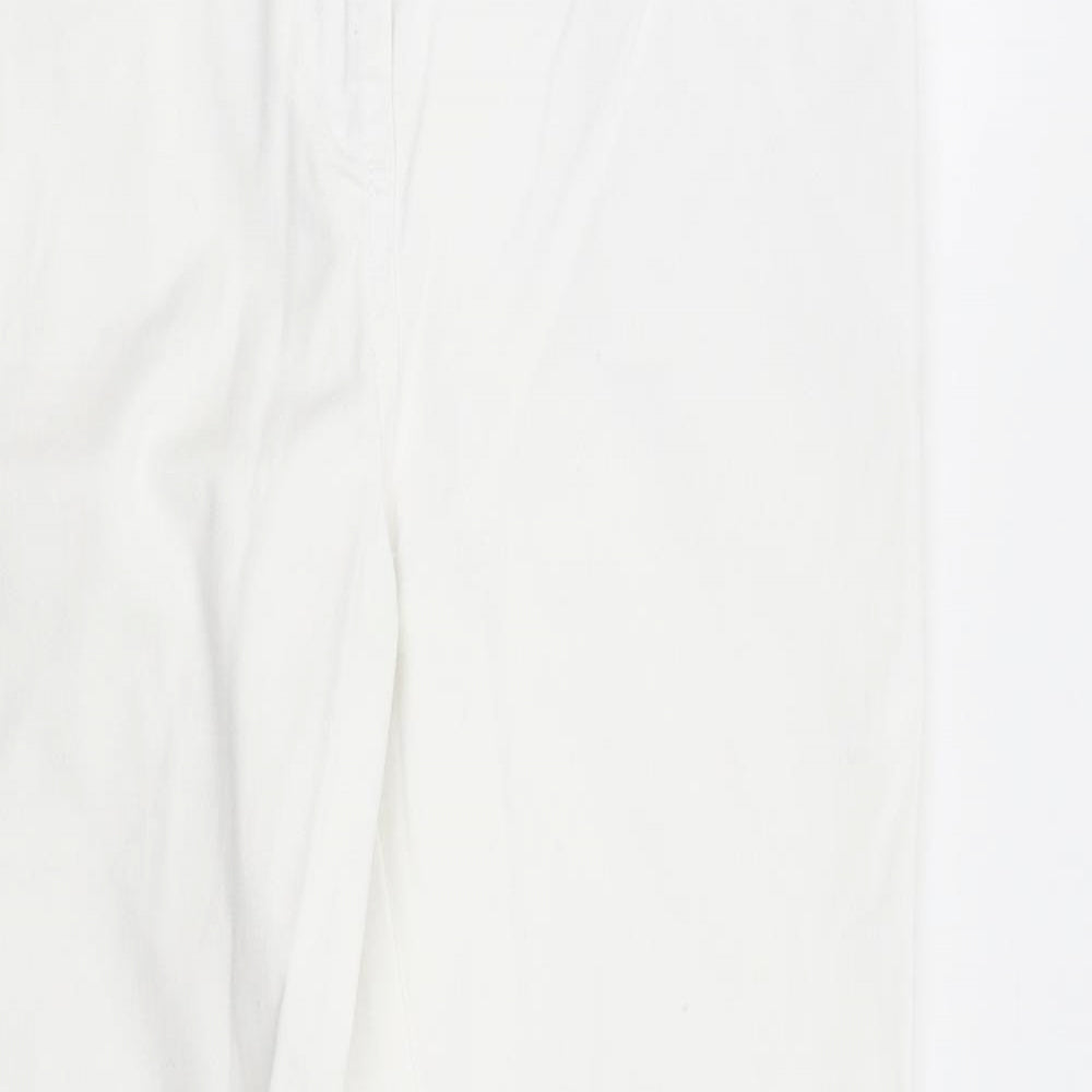 Debenhams Womens White  Denim Straight Jeans Size 14 L30 in