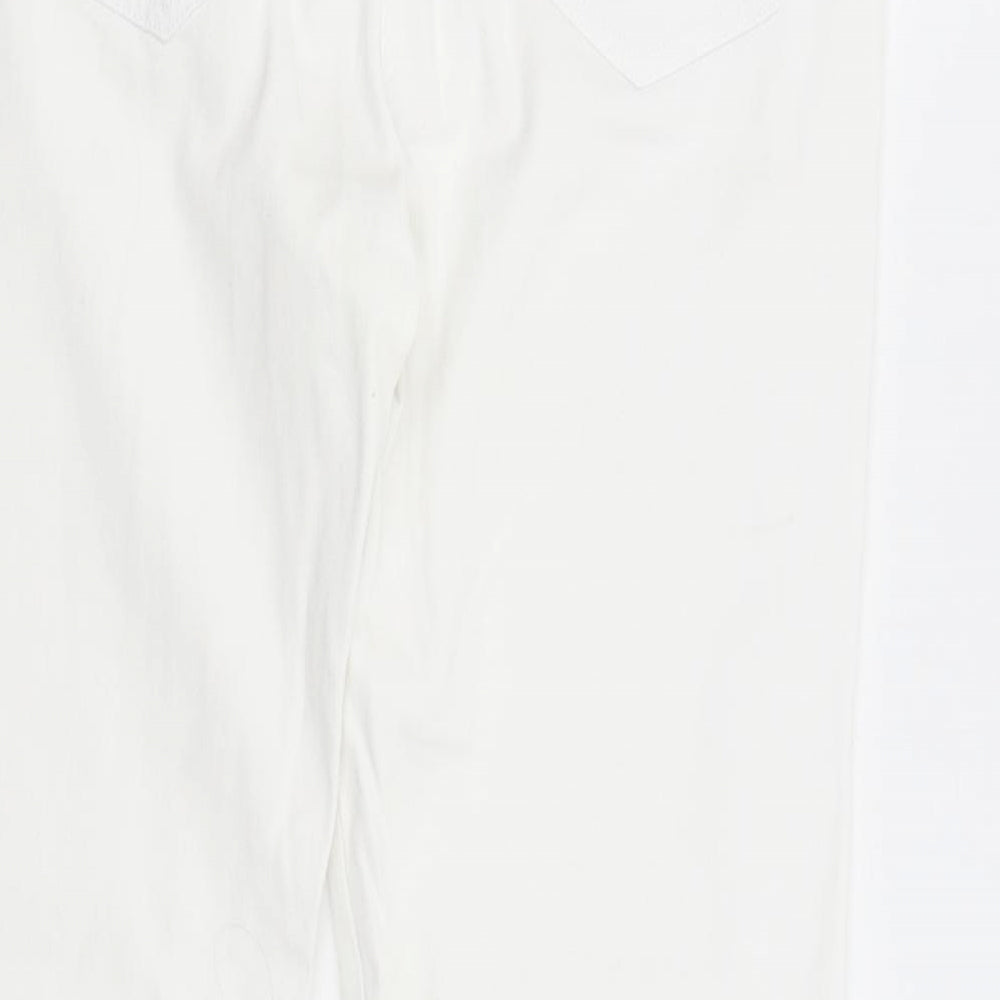 Debenhams Womens White  Denim Straight Jeans Size 14 L30 in