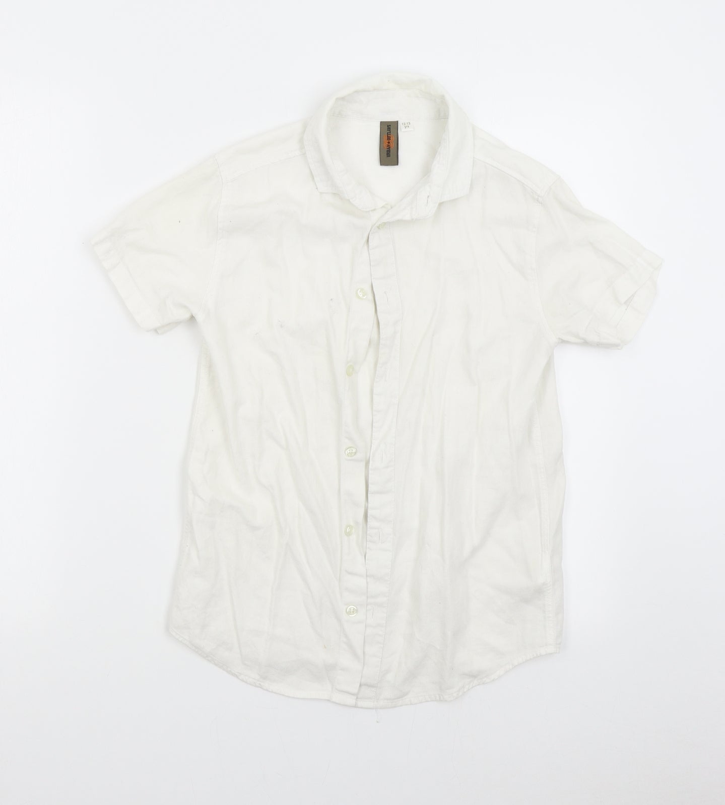 Urban Outlaws Boys White   Basic Button-Up Size 12-13 Years