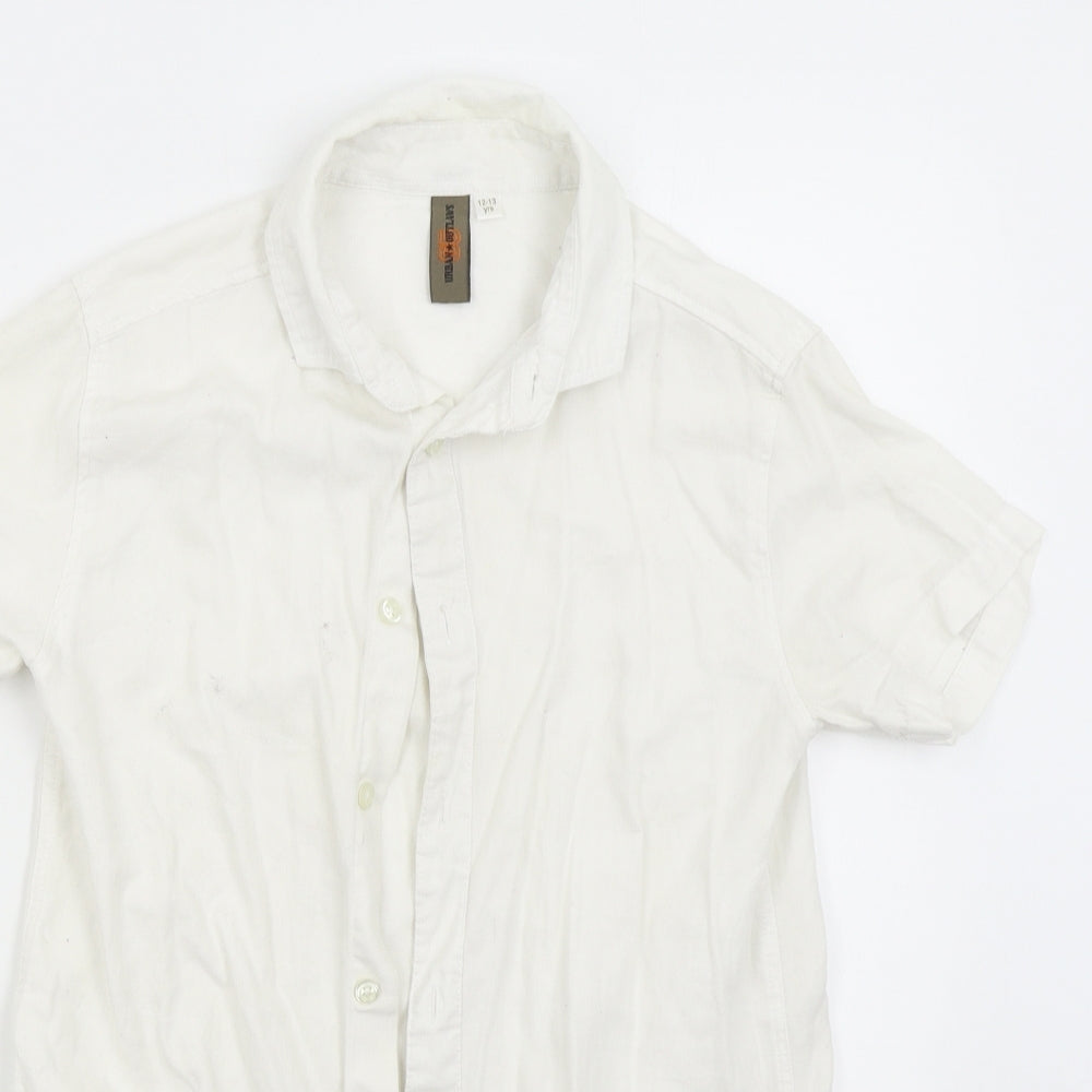Urban Outlaws Boys White   Basic Button-Up Size 12-13 Years