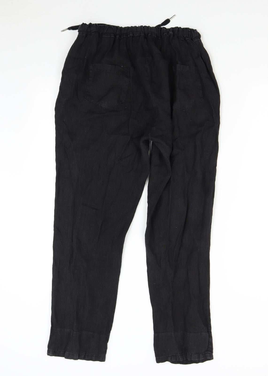 Made in Italy Womens Black   Trousers  Size 12 L29 in