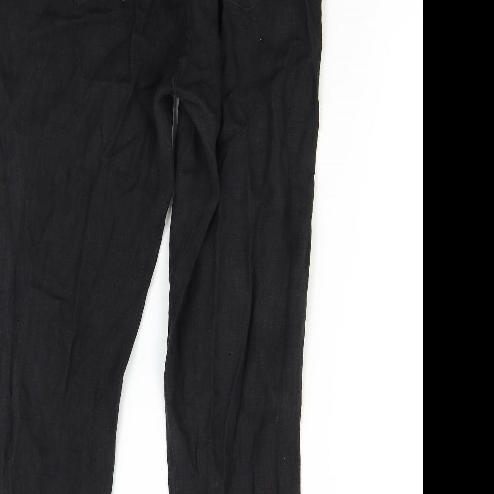 Made in Italy Womens Black   Trousers  Size 12 L29 in