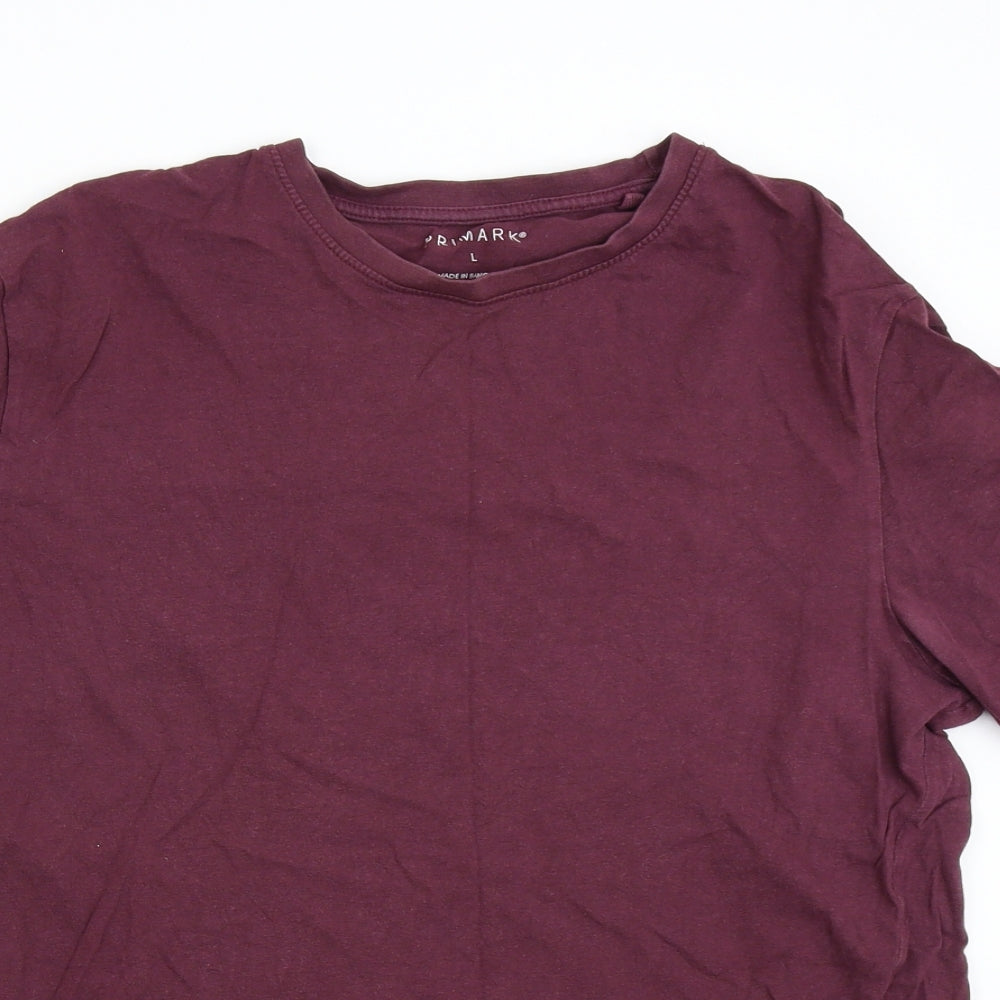 Primark Mens Purple    T-Shirt Size L