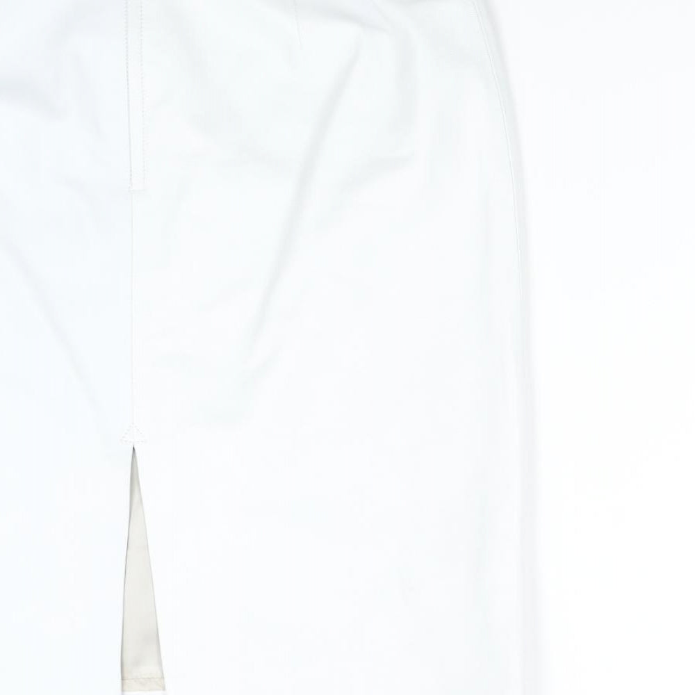 Preworn Womens Grey   Straight & Pencil Skirt Size 52 in  - Lambskin