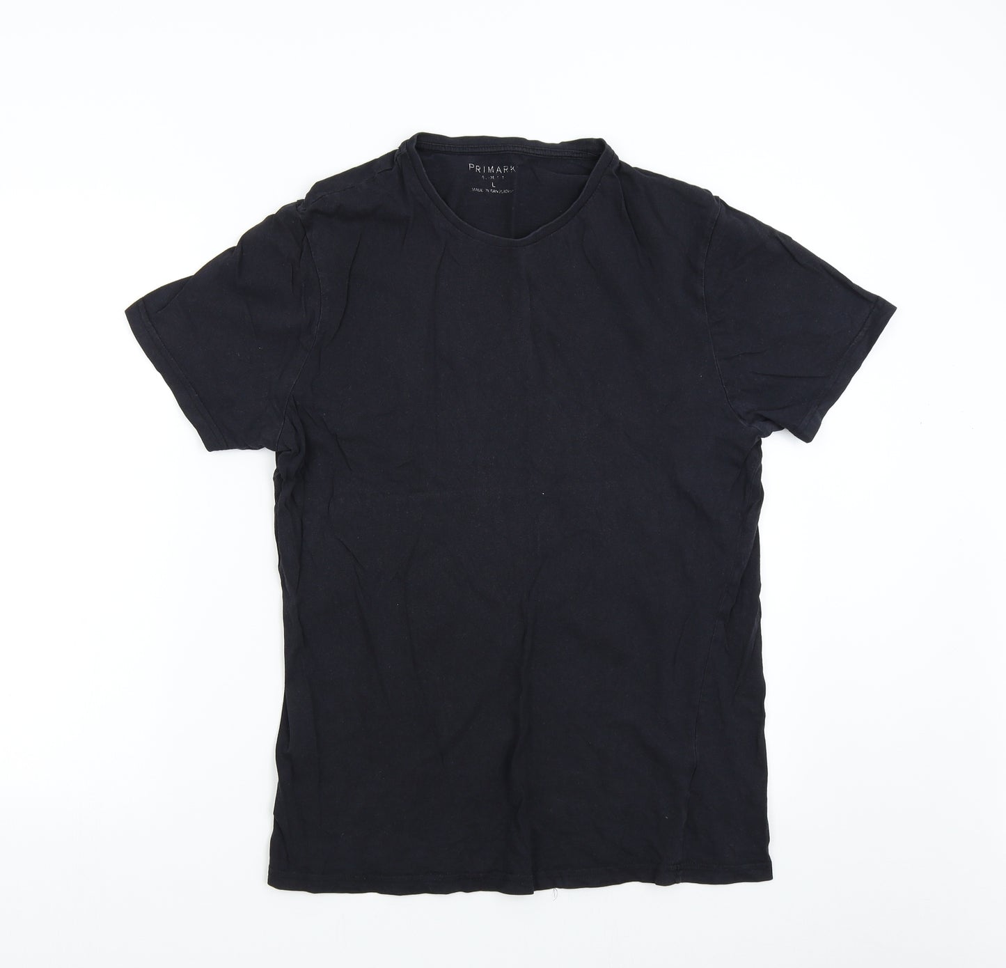 Primark Mens Black    T-Shirt Size L