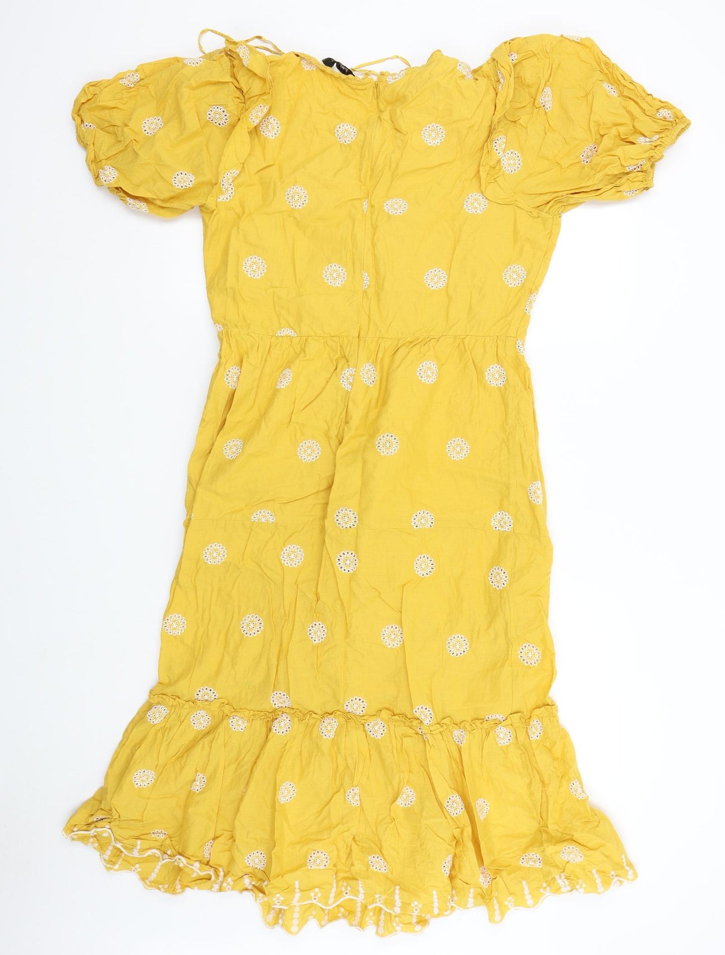 F&F Womens Yellow Floral  Slip Dress  Size 12