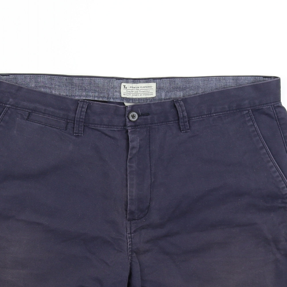 TU Mens Blue   Bermuda Shorts Size 34