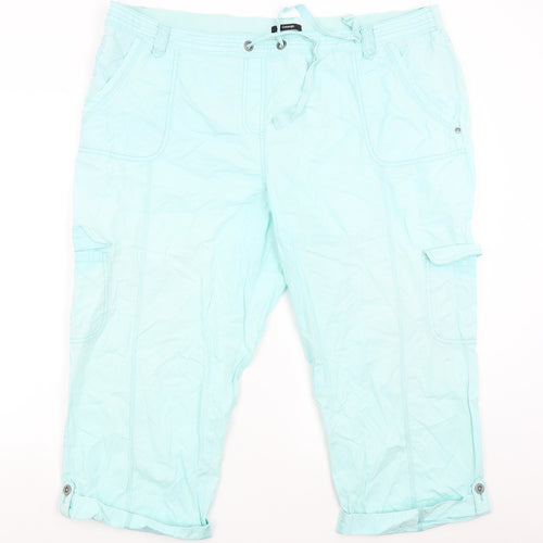 George Womens Green   Cargo Shorts Size 22