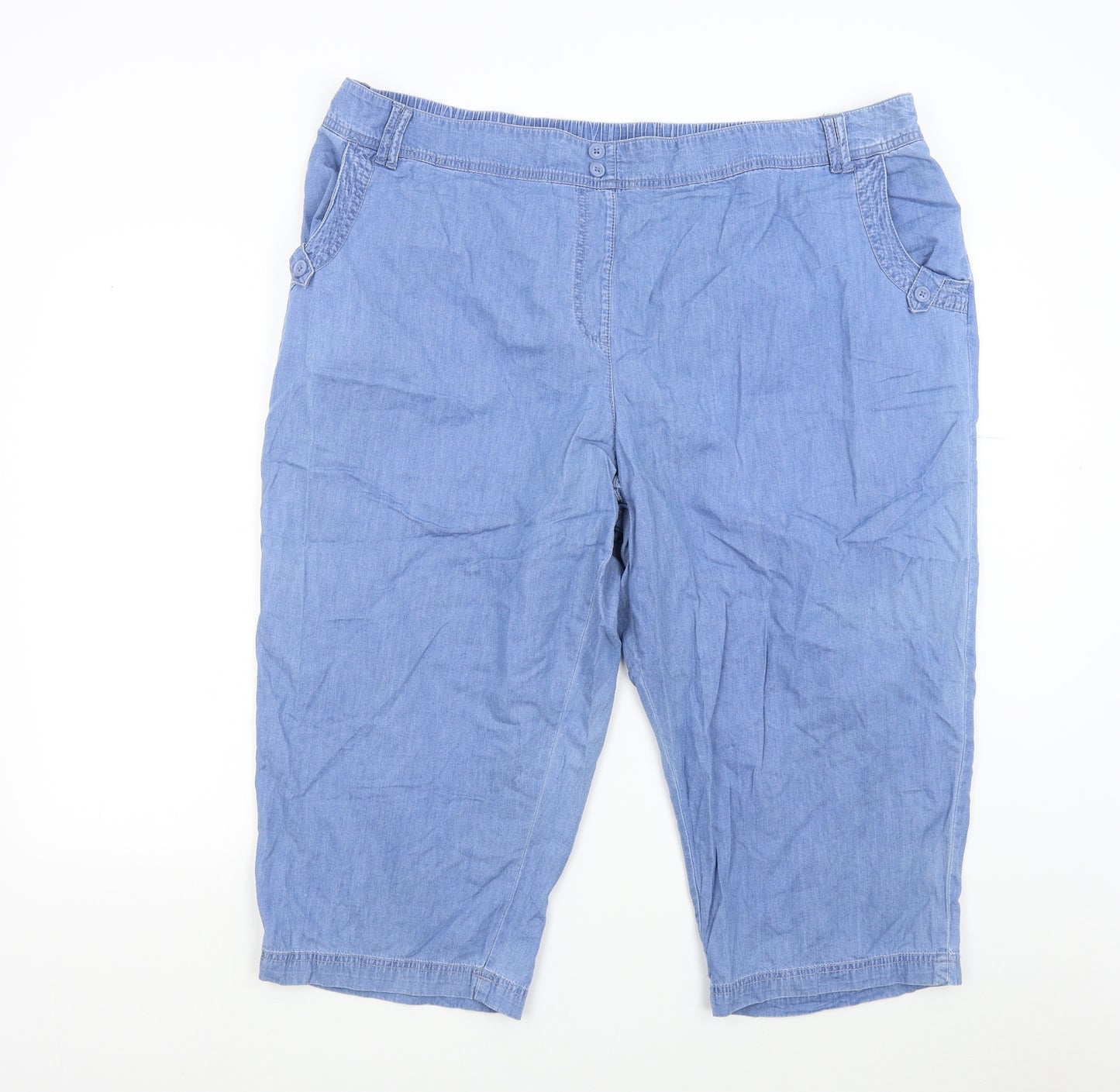 BM Casual Womens Blue   Bermuda Shorts Size 24