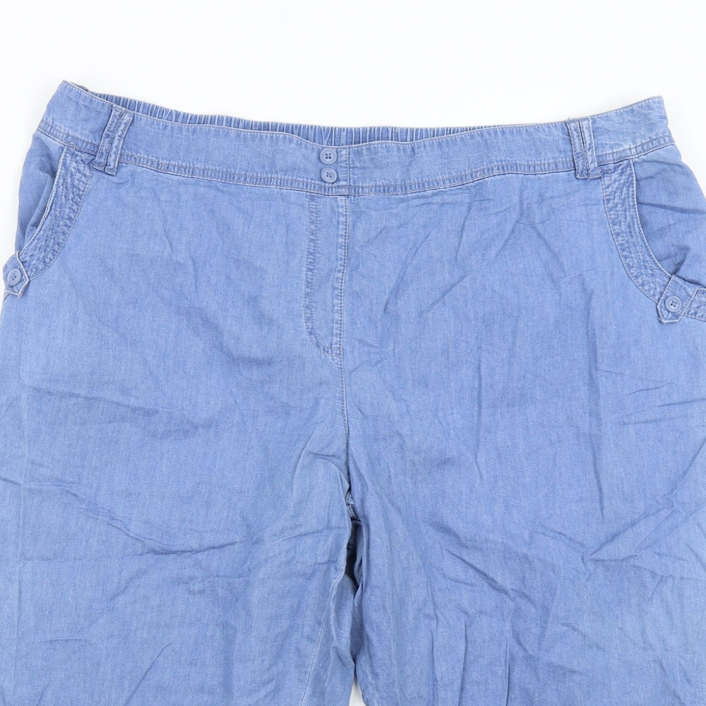 BM Casual Womens Blue   Bermuda Shorts Size 24