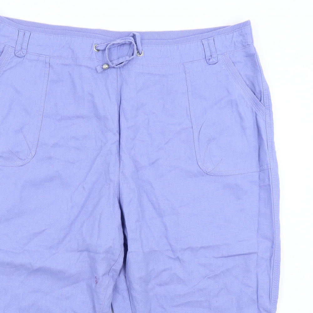 BM Casual Womens Purple   Bermuda Shorts Size 22