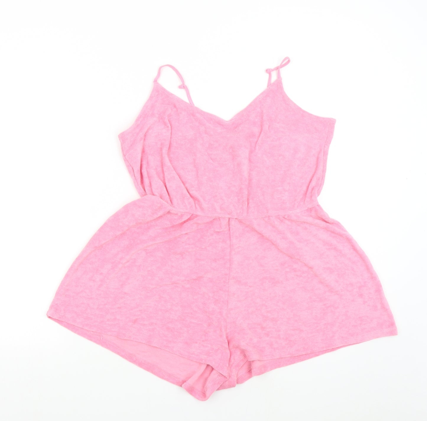 H&M Womens Pink   Playsuit One-Piece Size L