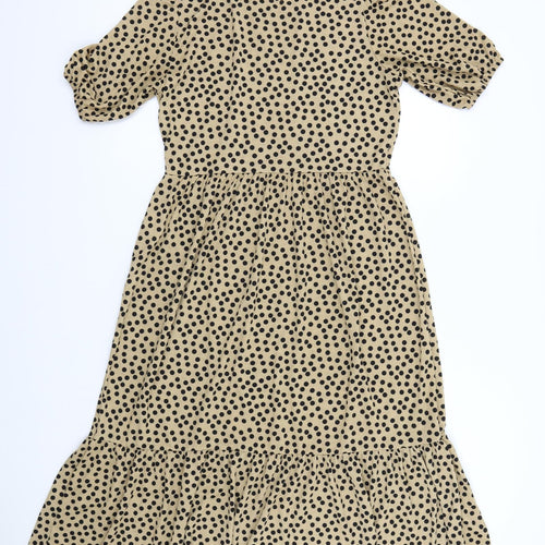 Stadivarius Womens Brown Polka Dot  Maxi  Size M