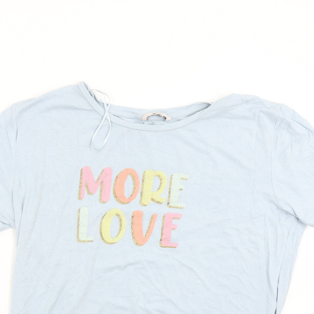 TU Womens Blue   Basic T-Shirt Size 10  - More Love