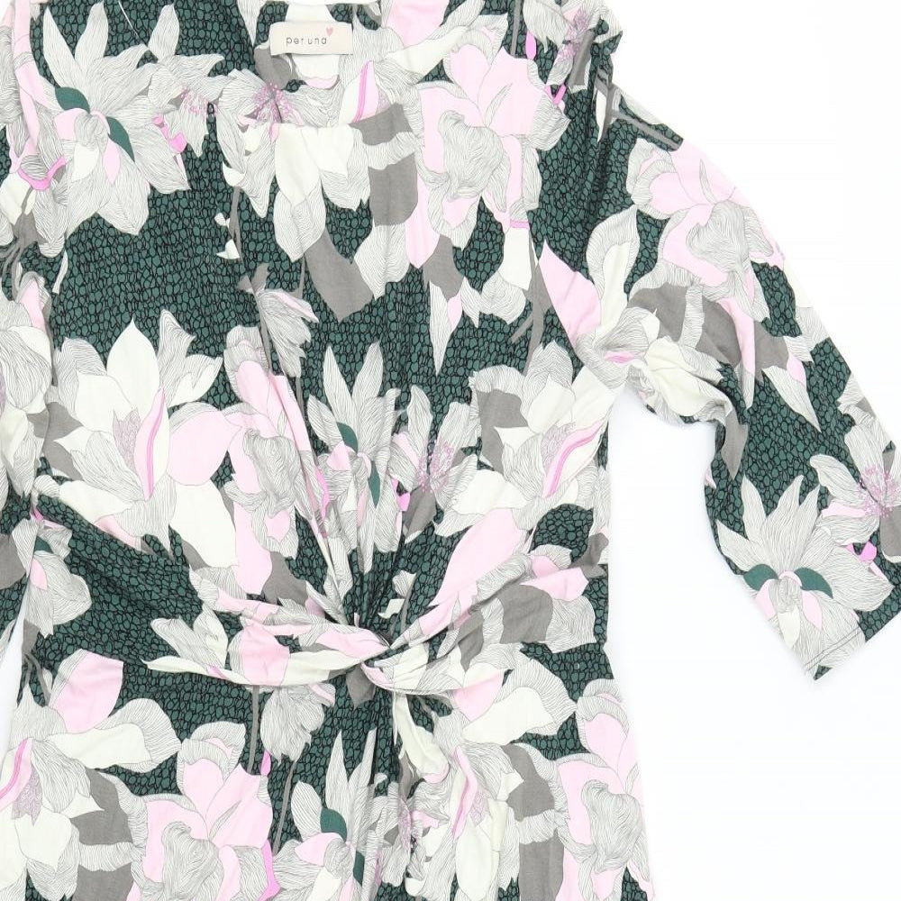 Per Una Womens Green Floral  Fit & Flare  Size 16