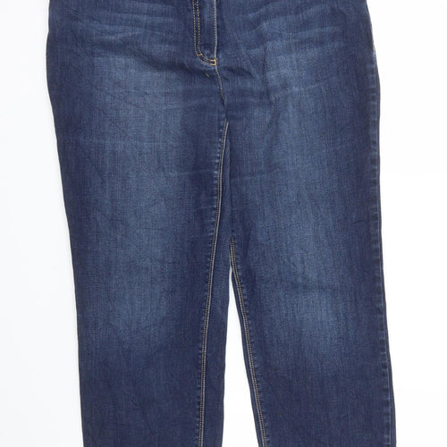 Samoon Womens Blue  Denim Capri Jeans Size 32 in L25 in