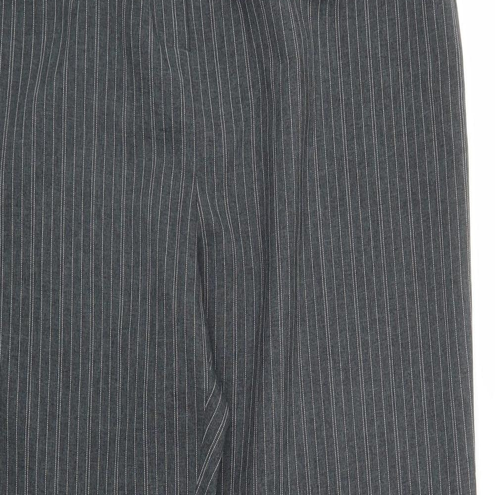Berkertex Womens Grey Striped  Trousers  Size 14 L29 in