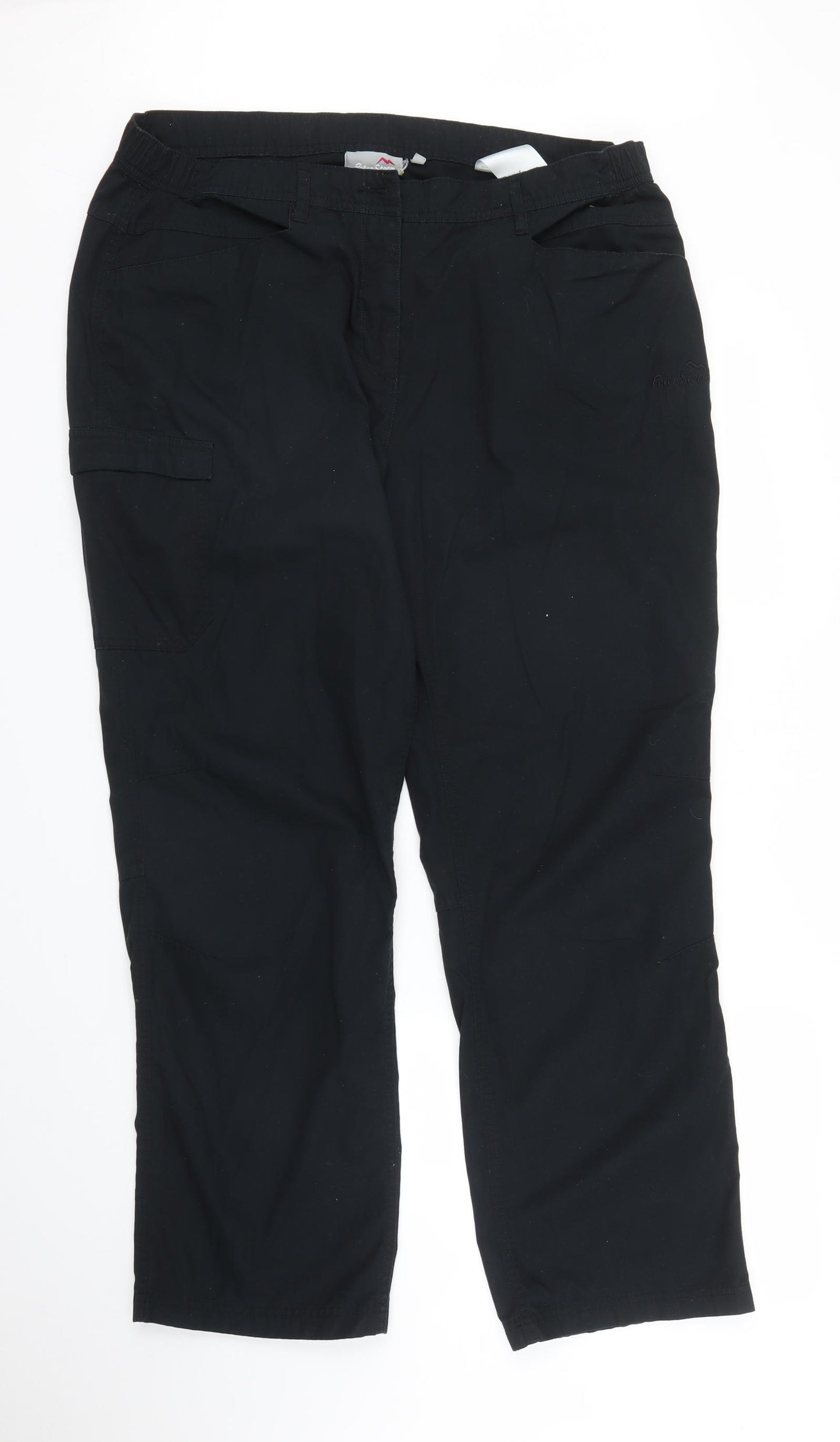 Peter Storm Womens Black   Cargo Trousers Size 16 L28 in