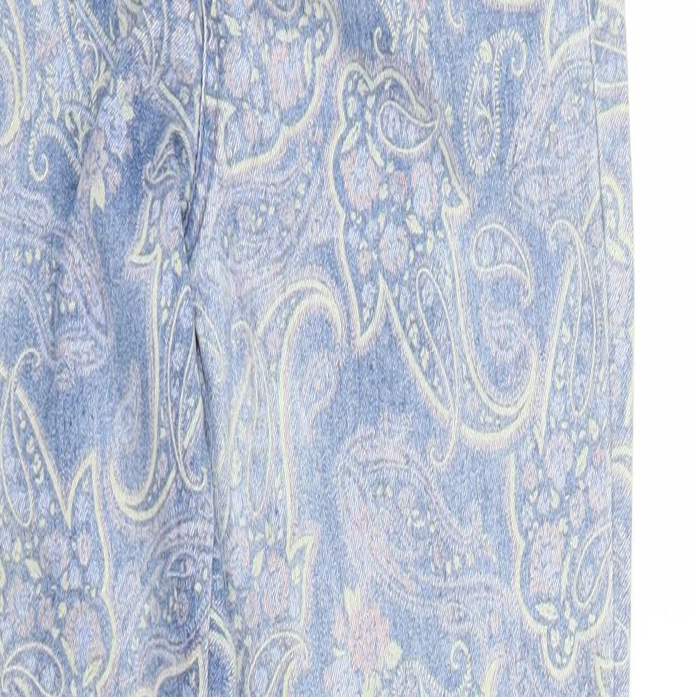Kappahi Girls Blue Paisley Denim Skinny Jeans Size 13-14 Years