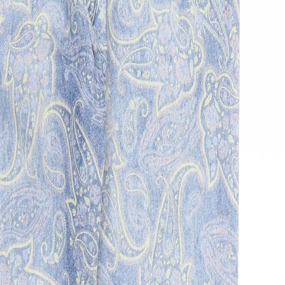 Kappahi Girls Blue Paisley Denim Skinny Jeans Size 13-14 Years