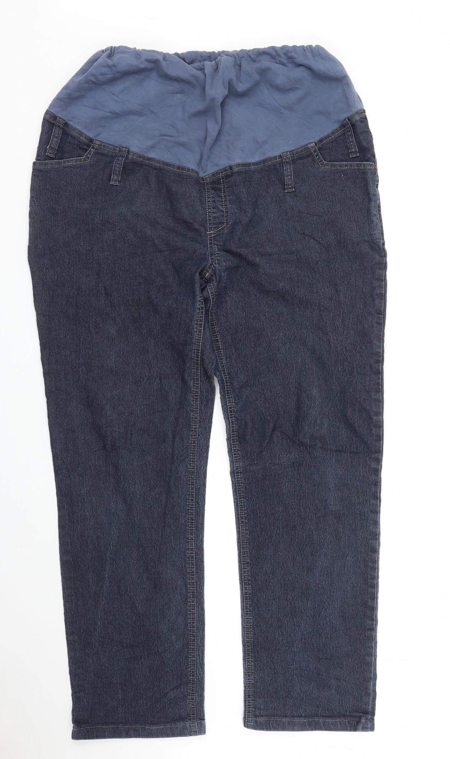 Branco Womens Blue  Denim Straight Jeans Size 4XL L29 in