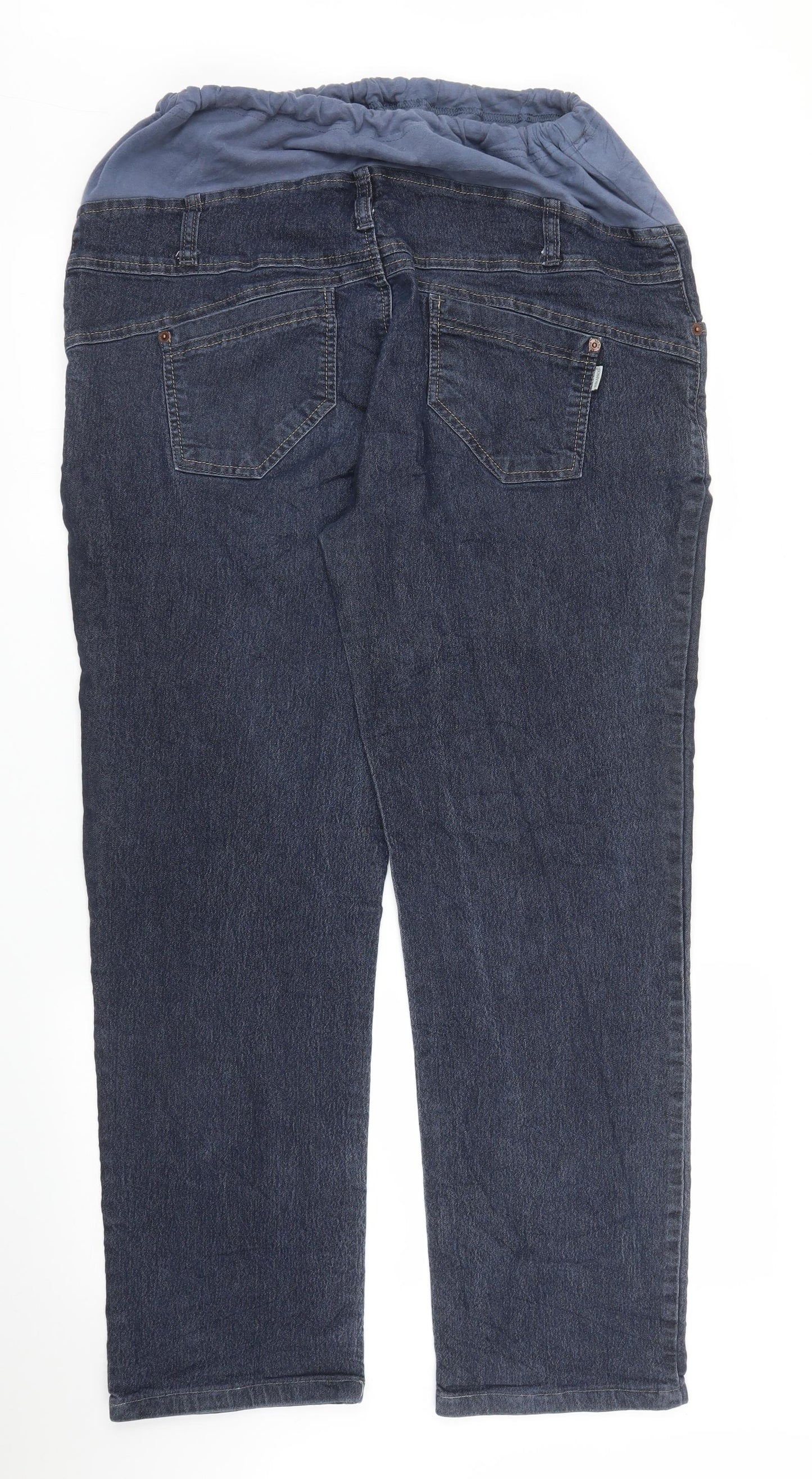 Branco Womens Blue  Denim Straight Jeans Size 4XL L29 in