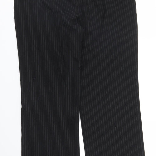 George Womens Black Striped  Trousers  Size 12 L29 in