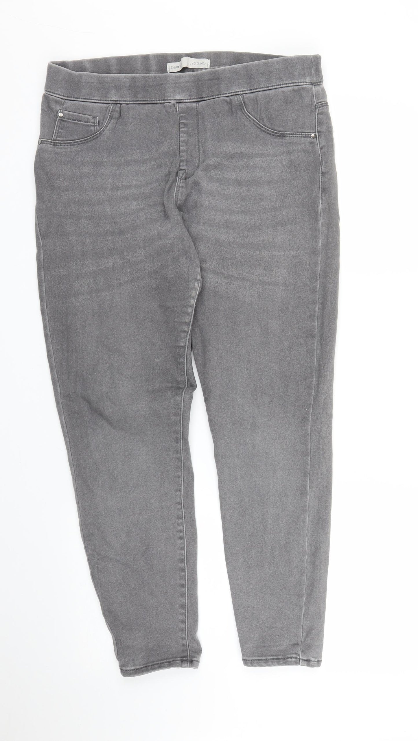 George Womens Grey  Denim Capri Jeans Size 14 L25 in