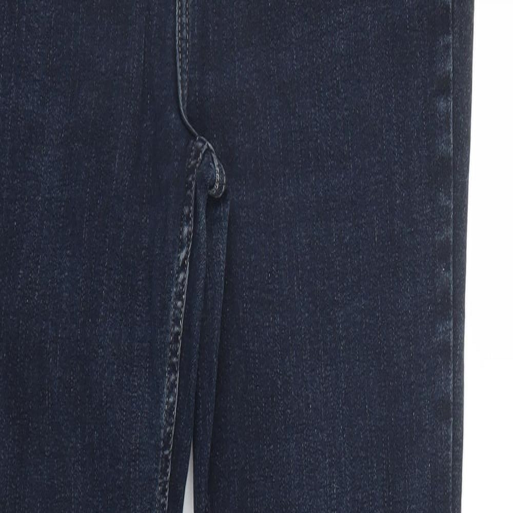 M&S Womens Blue  Denim Straight Jeans Size 12 L29 in